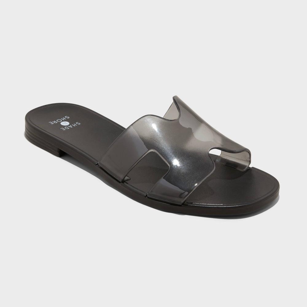 Womens Bonnie Jelly Slide Sandals - Shade & Shore Black 12 Product Image