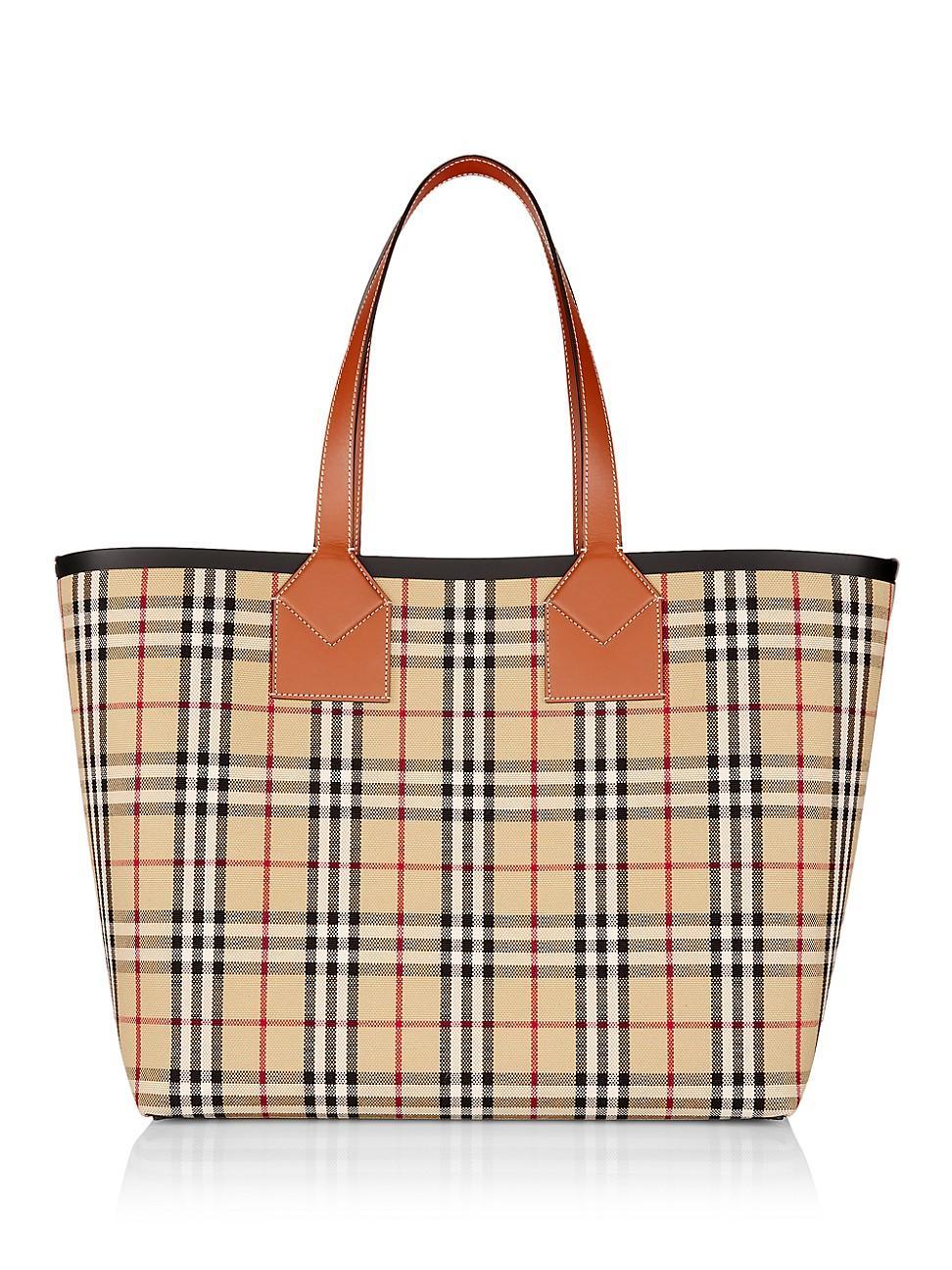 Womens Large London Check Tote Bag Product Image