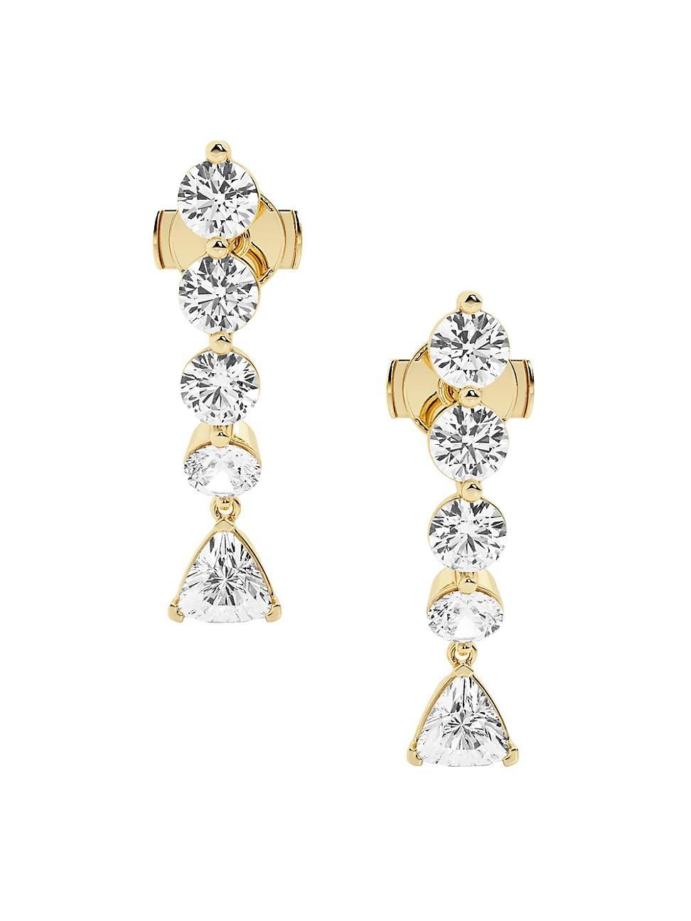 Womens Ethereal 14K Yellow Gold & 2.95-3.11 TCW Lab-Grown Diamond Drop Earrings Product Image