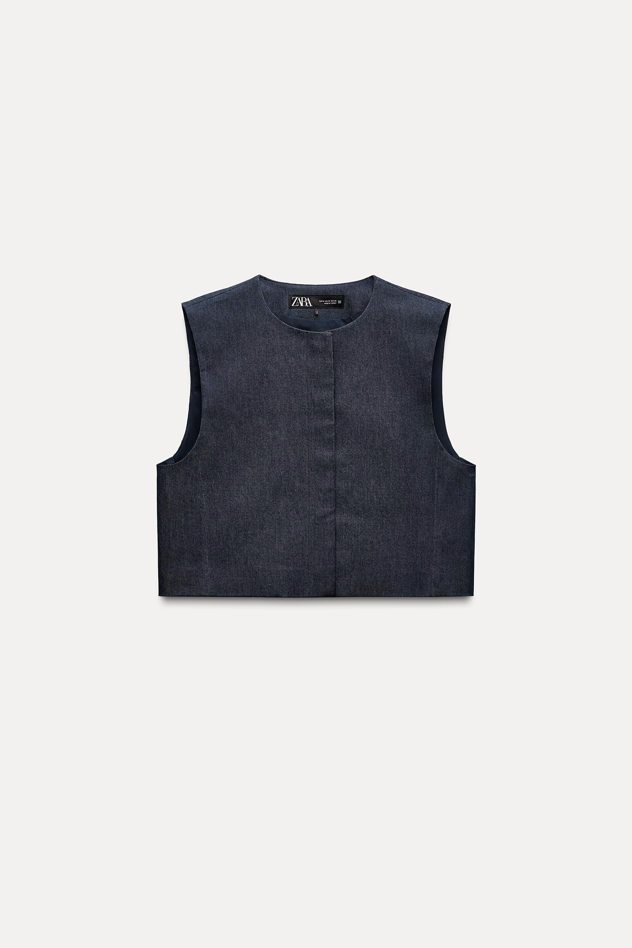 DENIM EFFECT VEST Product Image