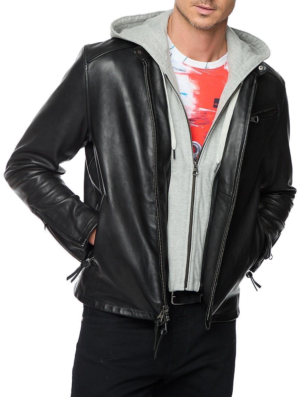 Mens Chet Leather Jacket Product Image