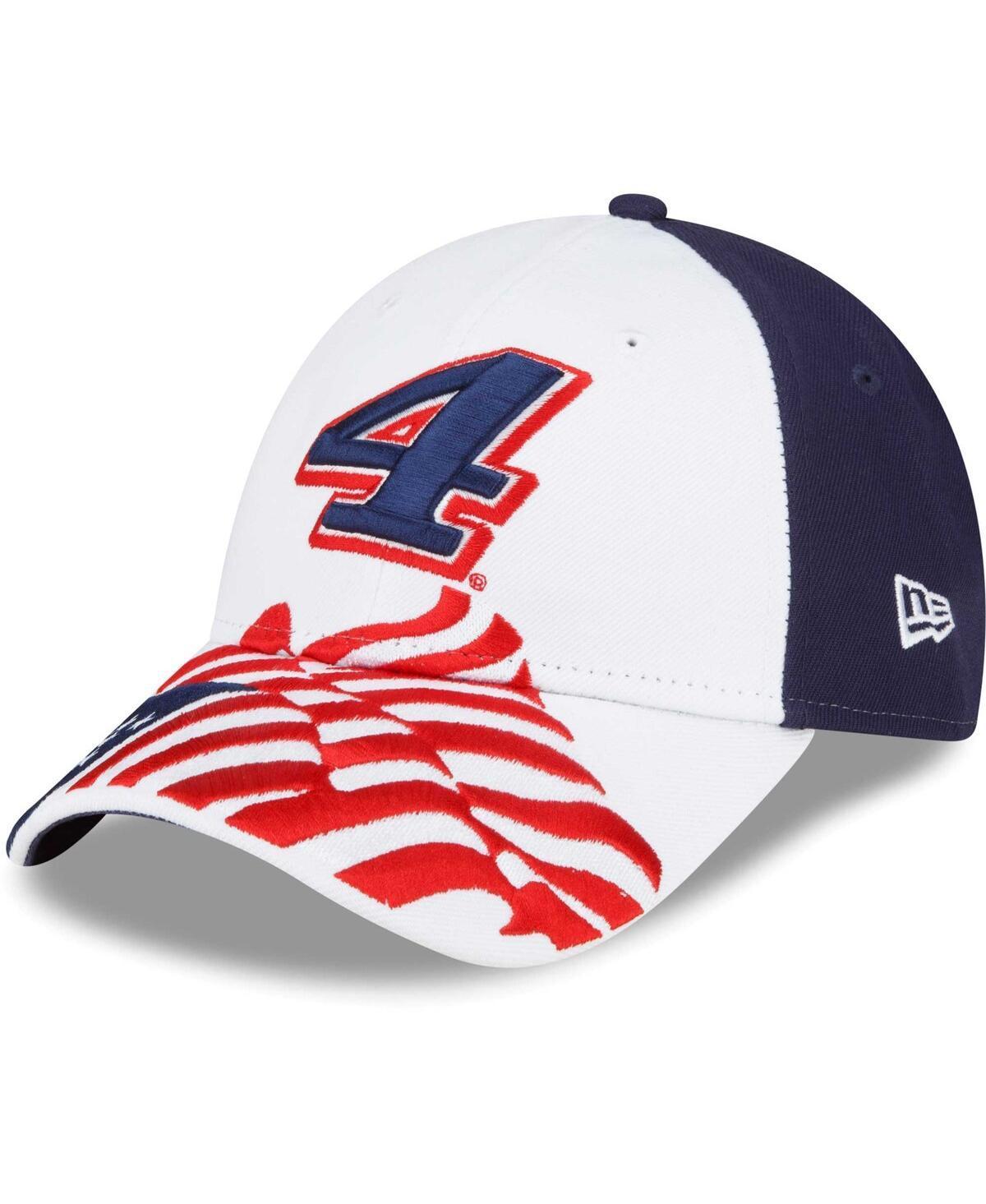 Mens New Era White Kevin Harvick 9FORTY Americana Snapback Adjustable Hat - White Product Image