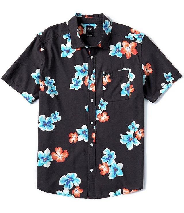 RVCA Short Sleeve Anytime Floral Woven Shirt Product Image