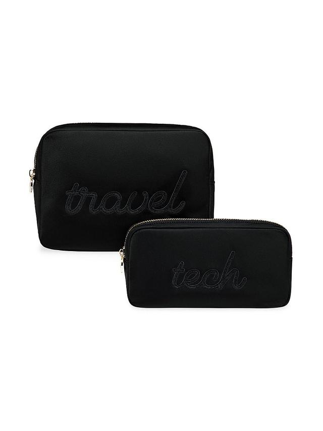 Womens Two-Piece Embroidered Pouch Set Product Image