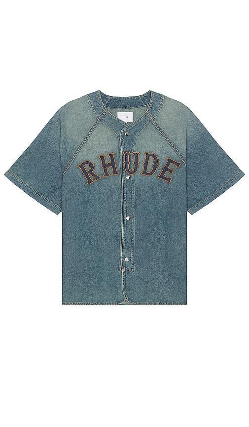 Rhude Baseball Denim Shirt Size L. Product Image