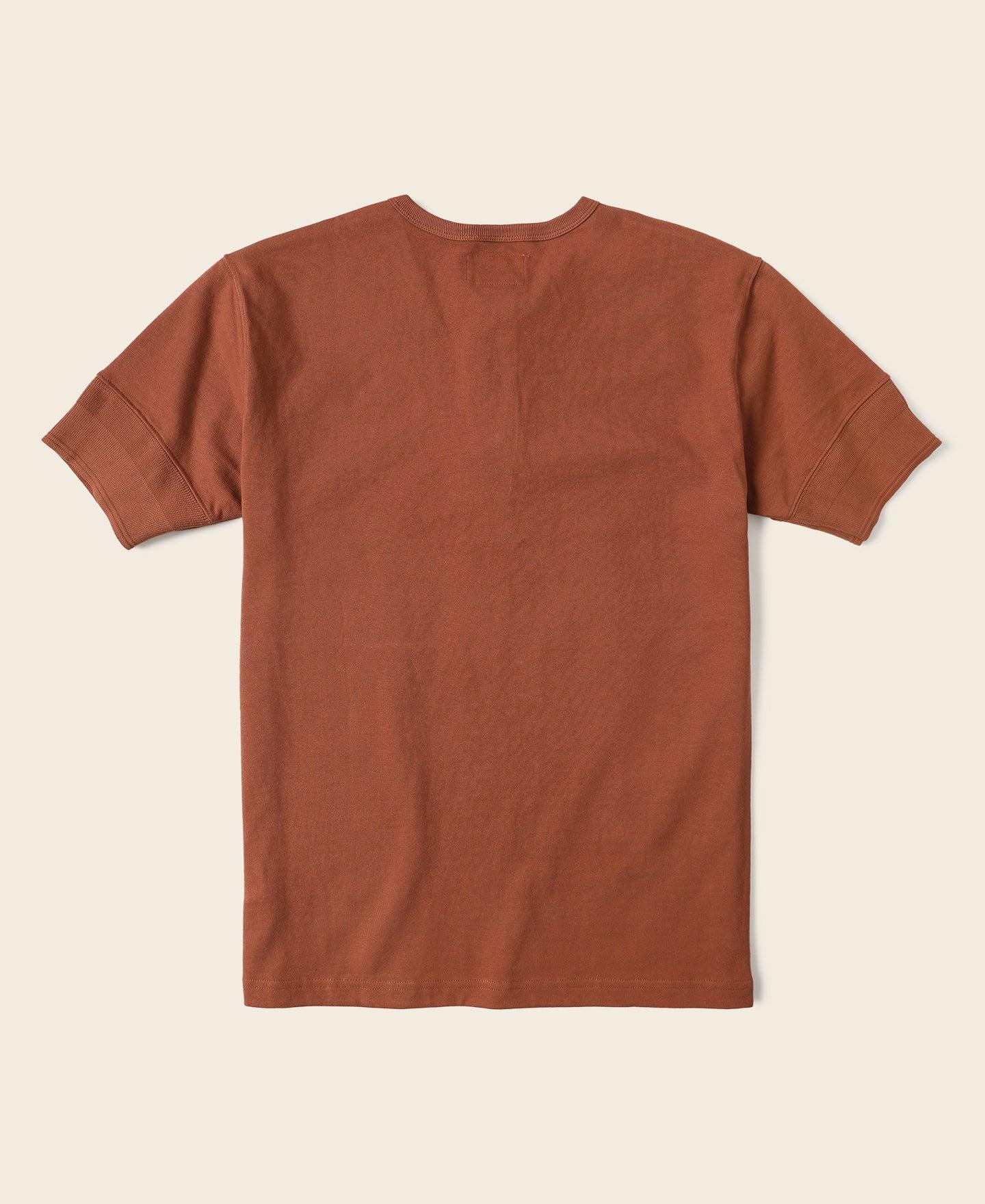 Vintage Short Sleeve Henley T-Shirt - Red Product Image