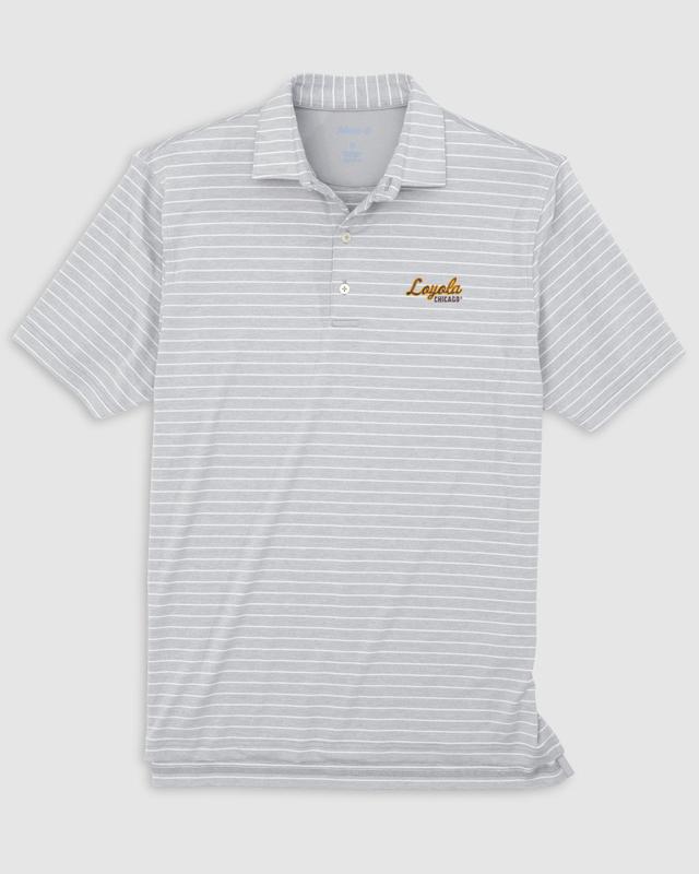 johnnie-O Loyola Chicago Newton Striped Jersey Performance Polo Product Image