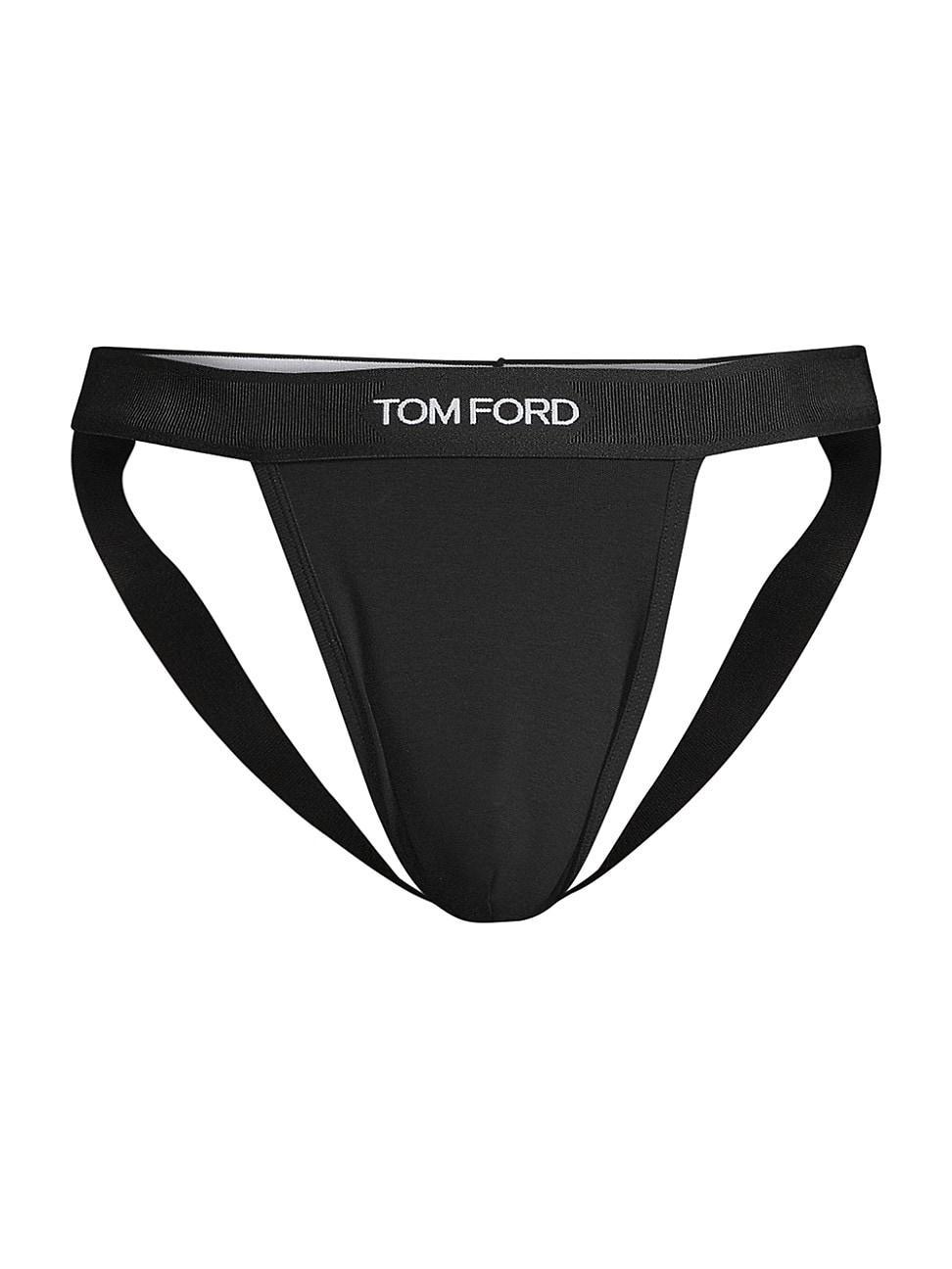 TOM FORD Logo Jacquard Stretch Cotton Jock Strap Product Image