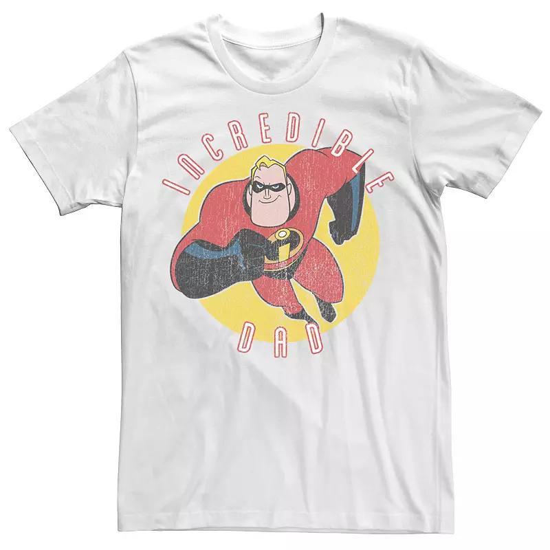 Big & Tall Disney / Pixar Incredibles Mr. Incredible Dad Tee, Mens White Product Image