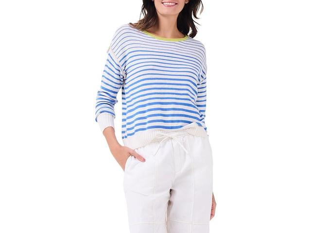 NIC+ZOE Petite Striped Up Supersoft Sweater Multi) Women's Sweater Product Image