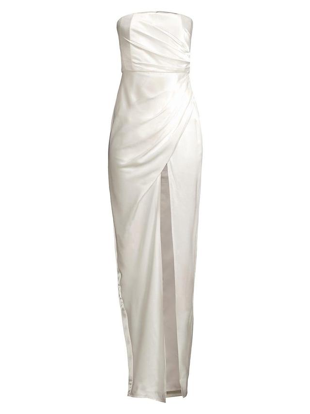 Womens Priyanka Strapless Satin Gown Product Image