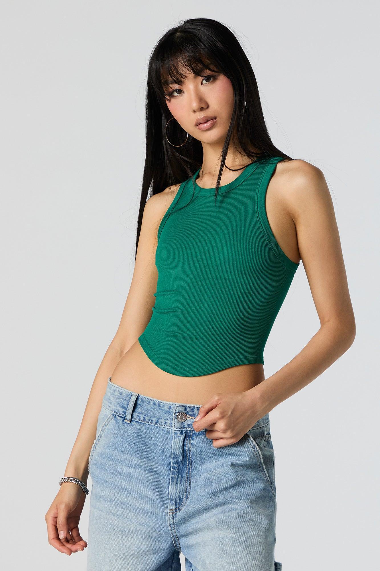 Seamless Ribbed Crop Tank Female product image