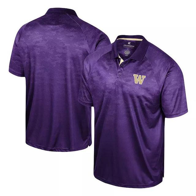 Mens Colosseum Purple Washington Huskies Honeycomb Raglan Polo Product Image