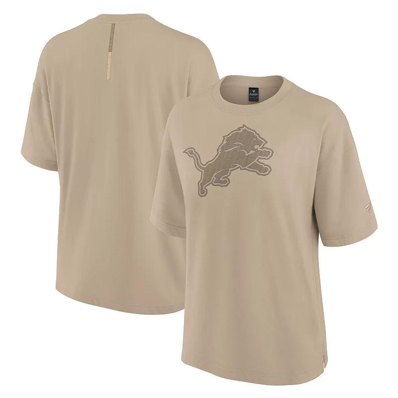 Womens Fanatics Signature Khaki Detroit Lions Elements Oversized T-Shirt Product Image