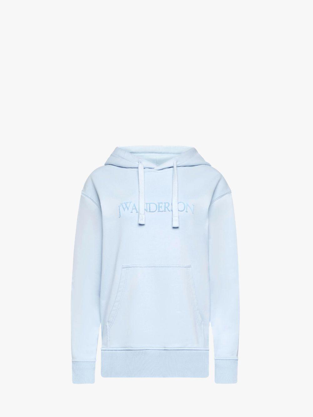 HOODIE WITH EMBROIDERED LOGO in blue | JW Anderson US  Product Image