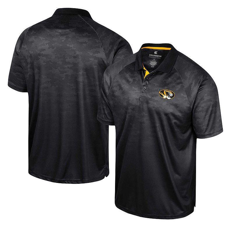 Mens Colosseum Missouri Tigers Honeycomb Raglan Polo Product Image