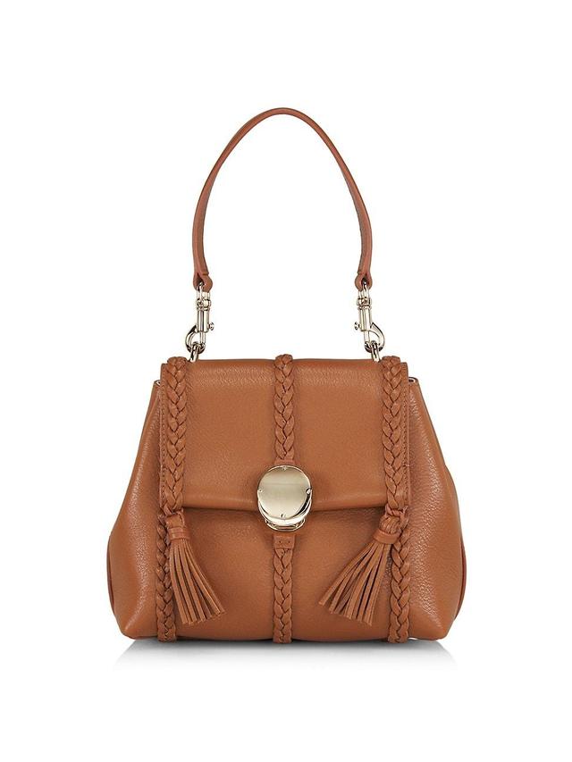 Womens Penelope Small Braided Leather Shoulder Bag Product Image