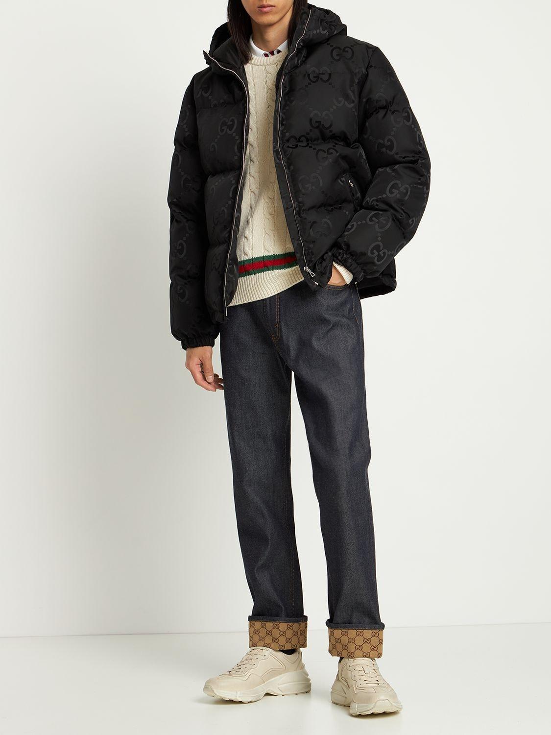 GUCCI Black Padded Jacket In Jumbo Gg Fabric Product Image