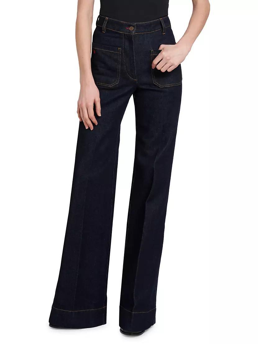 Alina High-Rise Stretch Flare Jeans product image