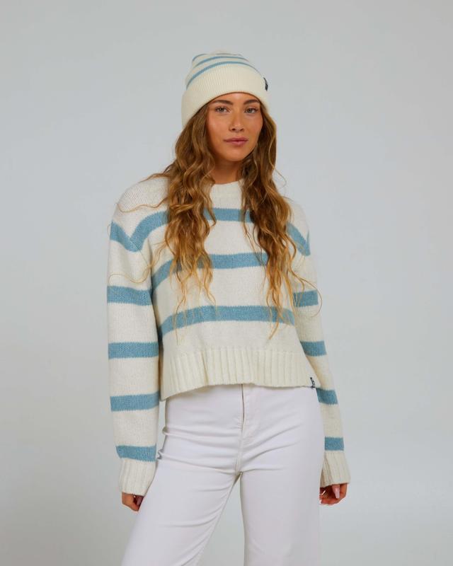 Lighthouse Beanie - Off White/Cloud Blue Product Image