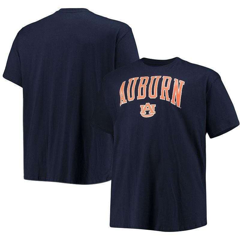 Mens Champion Auburn Tigers Big & Tall Arch Over Wordmark T-Shirt Blue Product Image