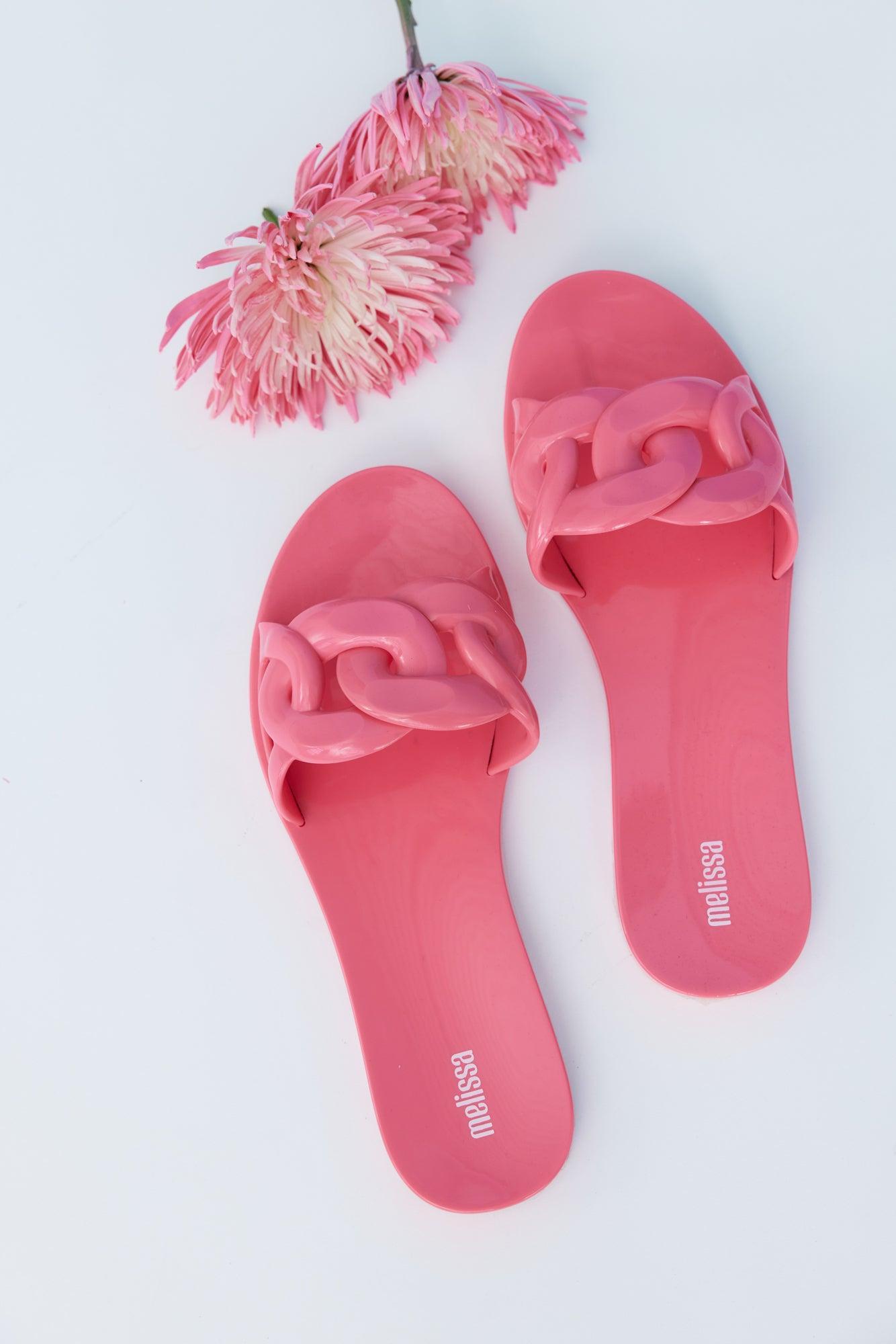 MELISSA Jelly Chain Slides Pink Product Image