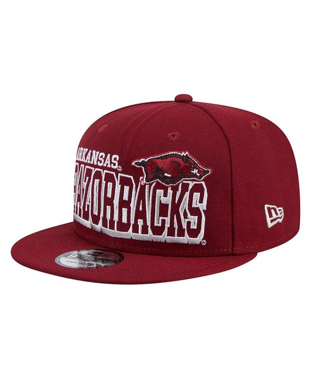 Mens New Era Cardinal Arkansas Razorbacks Game Day 9FIFTY Snapback Hat Product Image