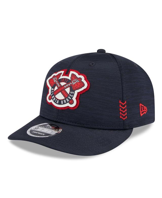 Mens New Era Navy Atlanta Braves 2024 Clubhouse Low Profile 59FIFTY Snapback Hat Product Image