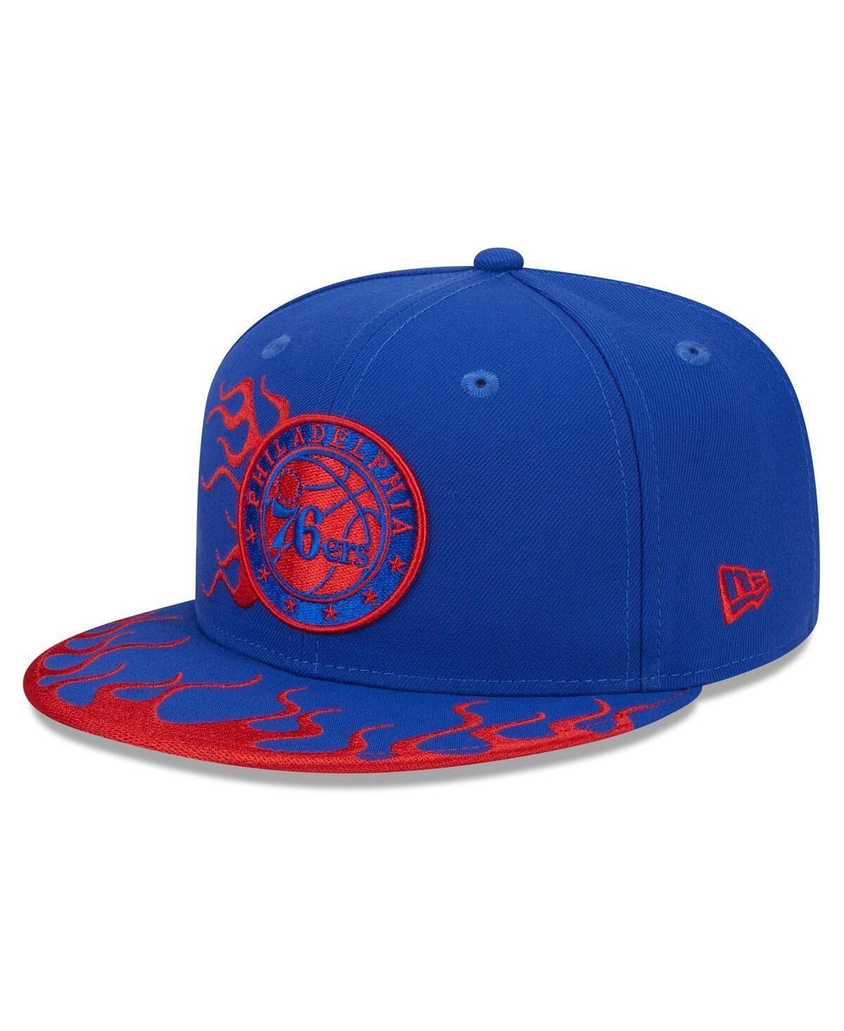 Mens New Era Royal Philadelphia 76ers 2024 Nba All-Star Game Rally Drive Flames 9FIFTY Snapback Hat Product Image