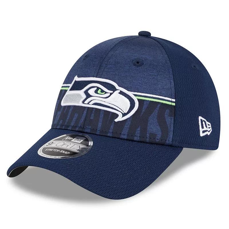 Mens New Era Navy Seattle Seahawks 2023 Nfl Training Camp 9FORTY Adjustable Hat Product Image