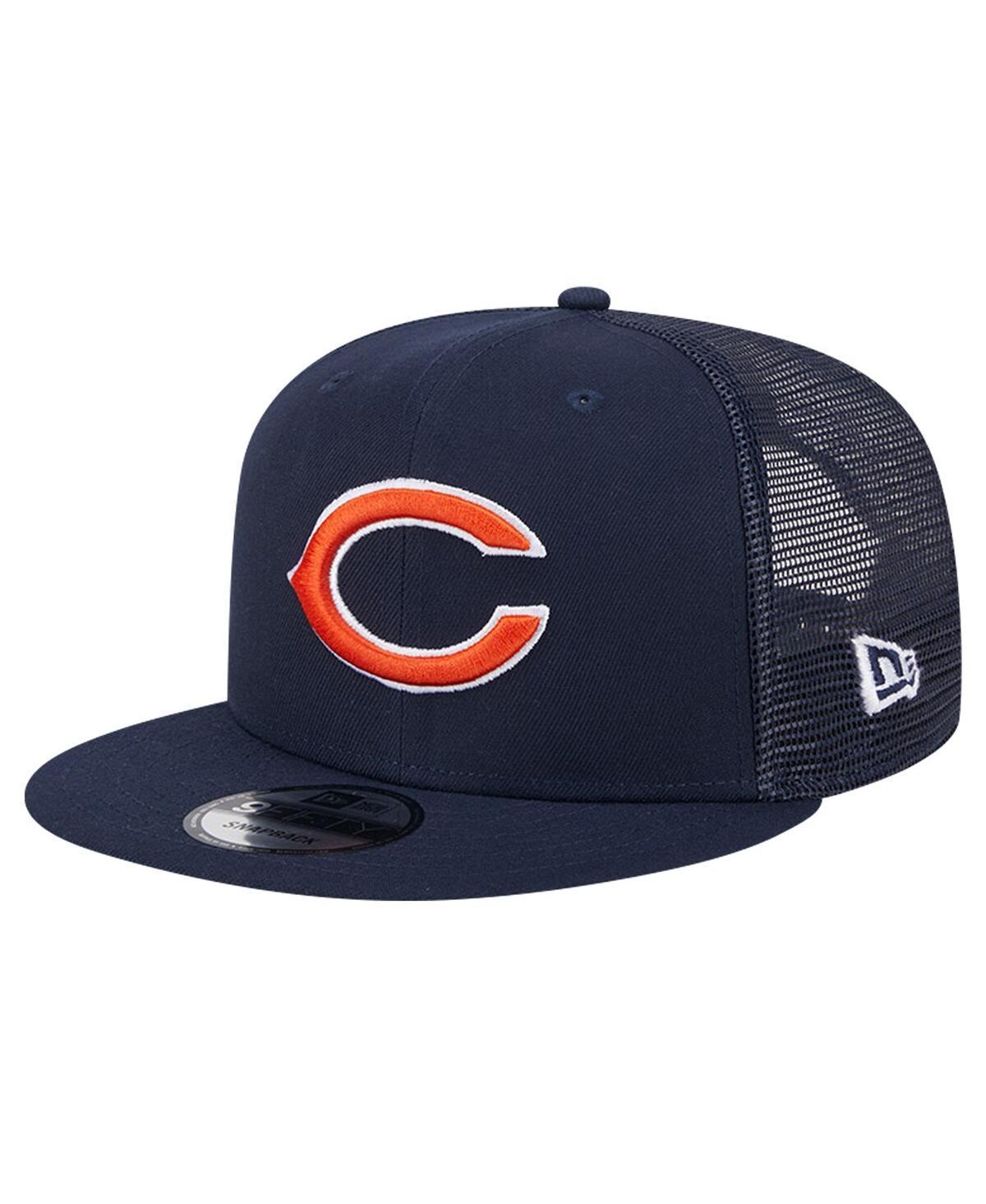 Mens New Era Chicago Bears Main Trucker 9FIFTY Snapback Hat, Blue Product Image