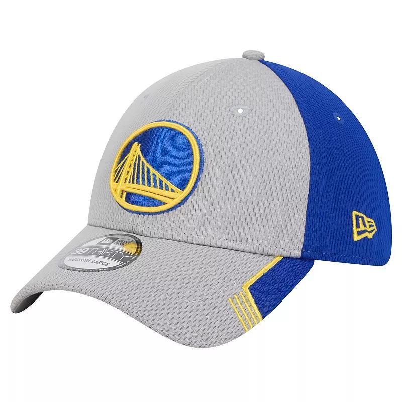 Mens New Era Gray/Royal Golden State Warriors Active Trim 39THIRTY Flex Hat Product Image