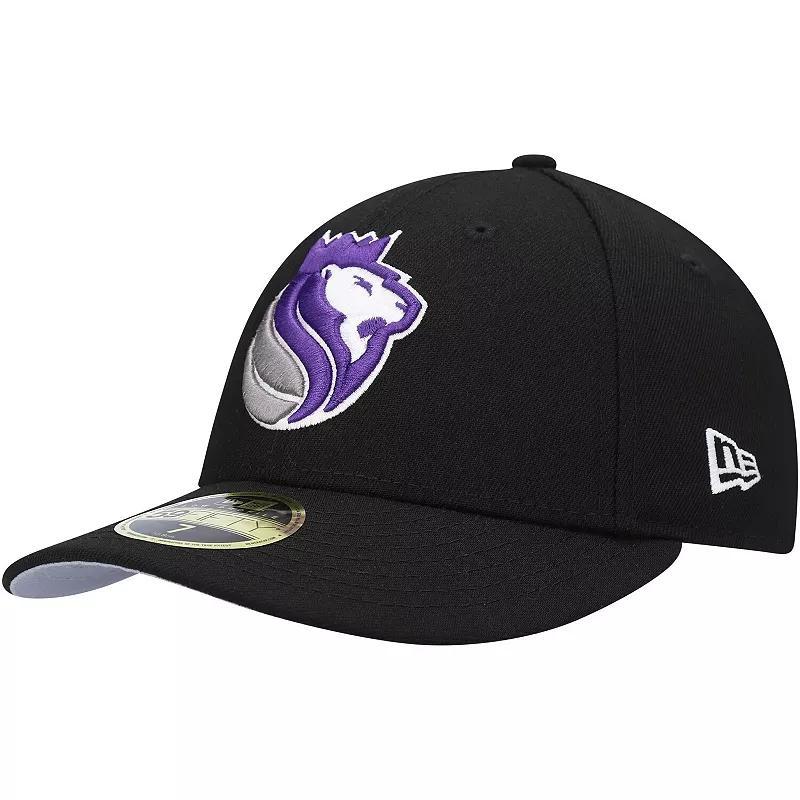 Mens New Era Black Sacramento Kings Team Low Profile 59FIFTY Fitted Hat Product Image