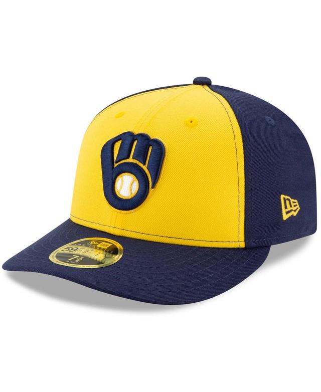 Mens Navy Milwaukee Brewers Alternate 2020 Authentic Collection On-Field Low Profile Fitted Hat - Navy Product Image