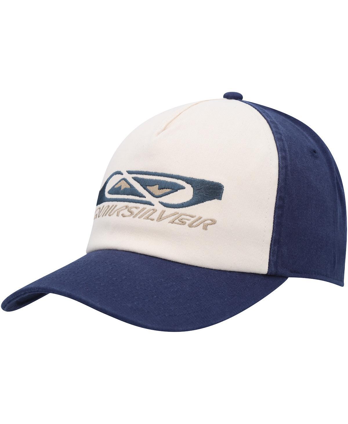 Quiksilver Mens White Take A Hike Snapback Hat - White, Navy Product Image