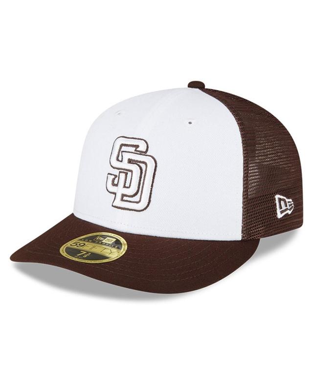 Mens New Era White and Brown San Diego Padres 2023 On-Field Batting Practice Low Profile 59FIFTY Fitted Hat - White Product Image