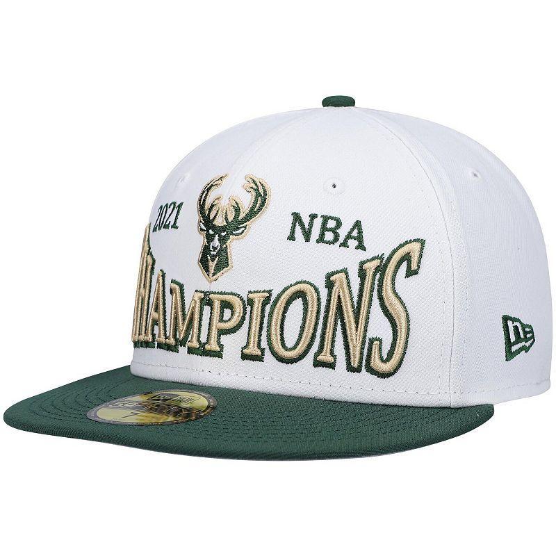 Mens New Era /Hunter Green Milwaukee Bucks Arch Champs 59FIFTY Fitted Hat Product Image