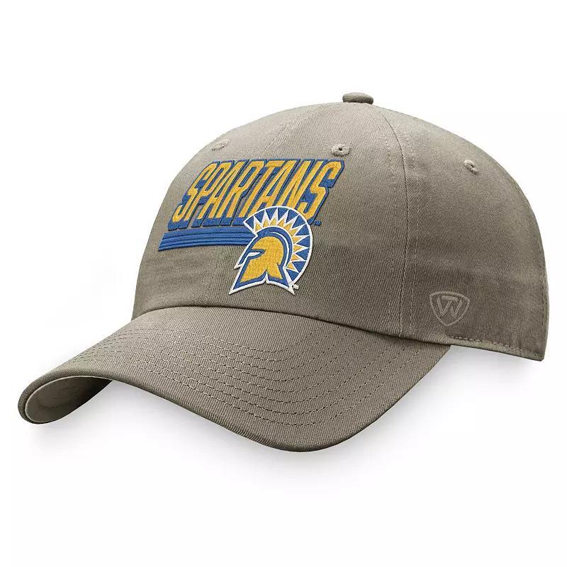 Mens Top of the World Khaki San Jose State Spartans Slice Adjustable Hat Product Image