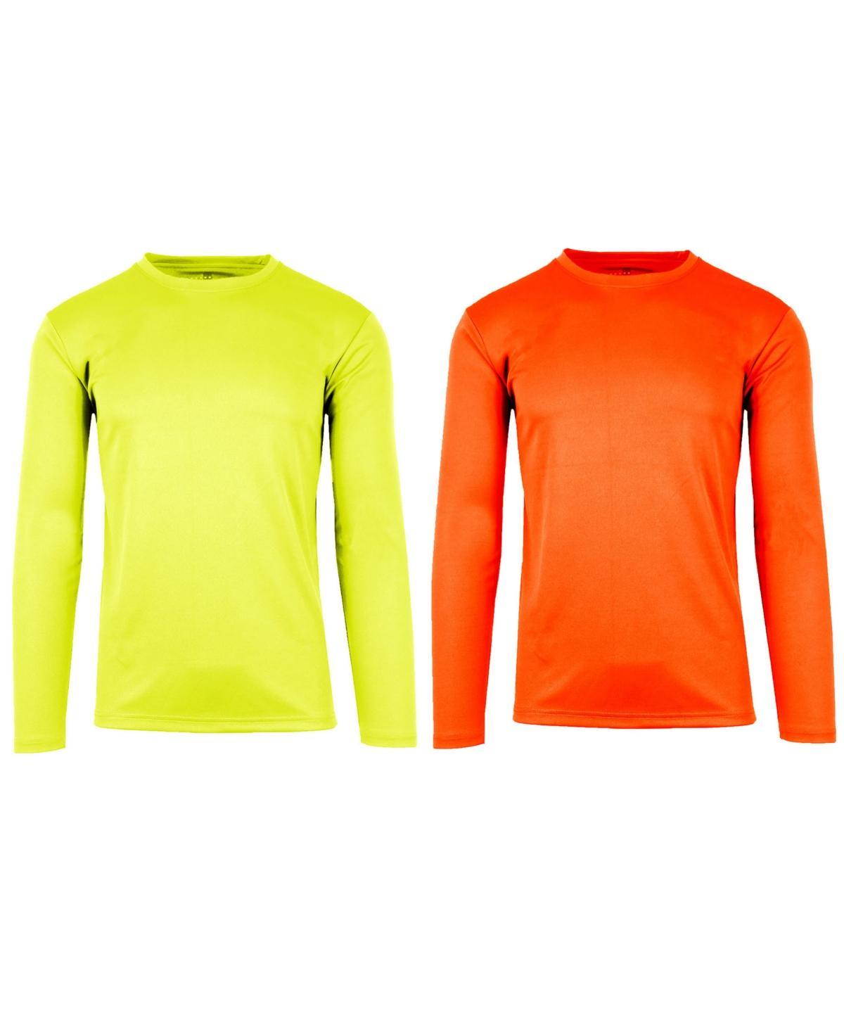 Galaxy By Harvic Mens Long Sleeve Moisture-Wicking Performance Crew Neck Tee -2 Pack Product Image