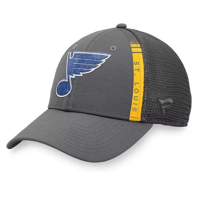 Mens Fanatics Branded Charcoal St. Louis Blues Authentic Pro Home Ice Trucker Snapback Hat Product Image