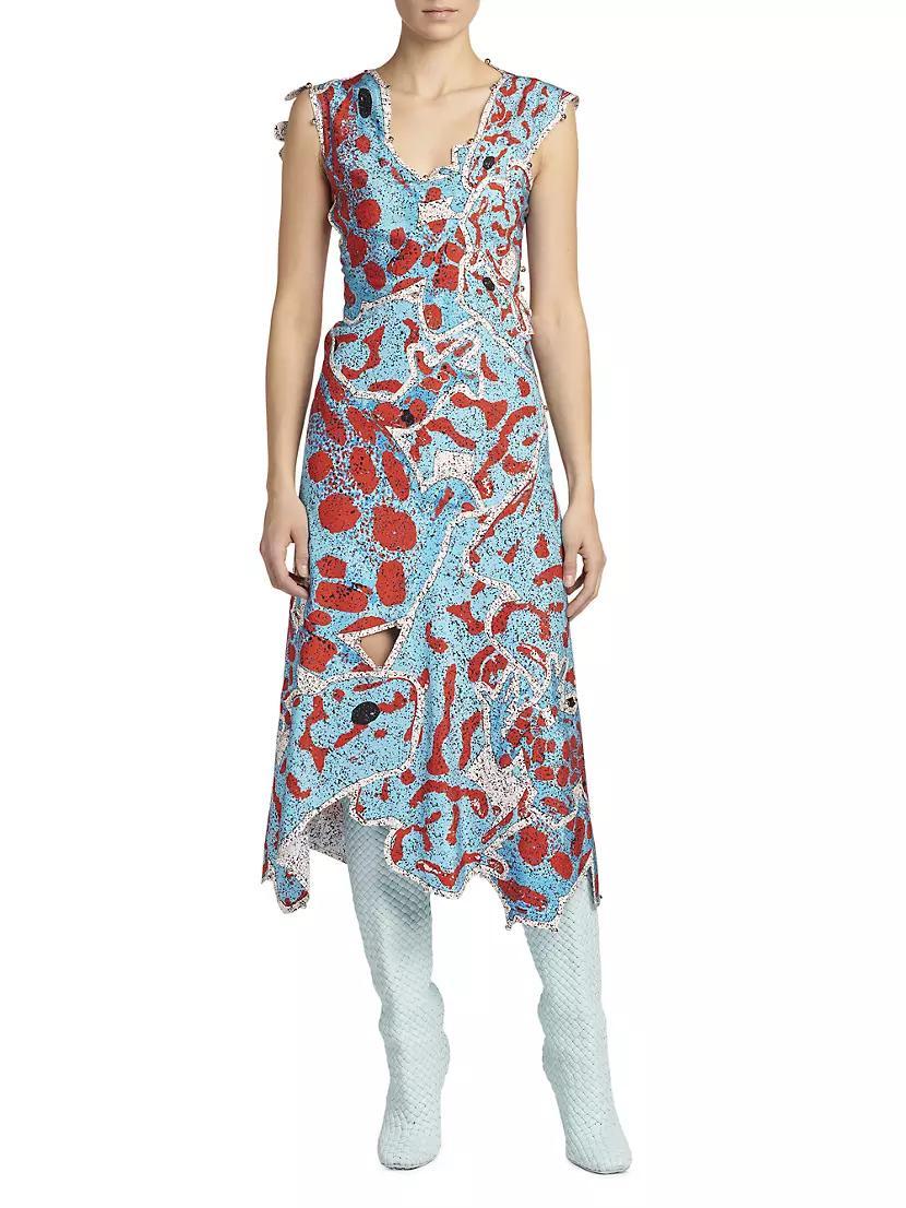 Patchwork Frogs Midi-Dress Product Image