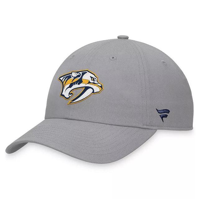 Mens Fanatics Branded Gray Nashville Predators Extra Time Adjustable Hat Product Image