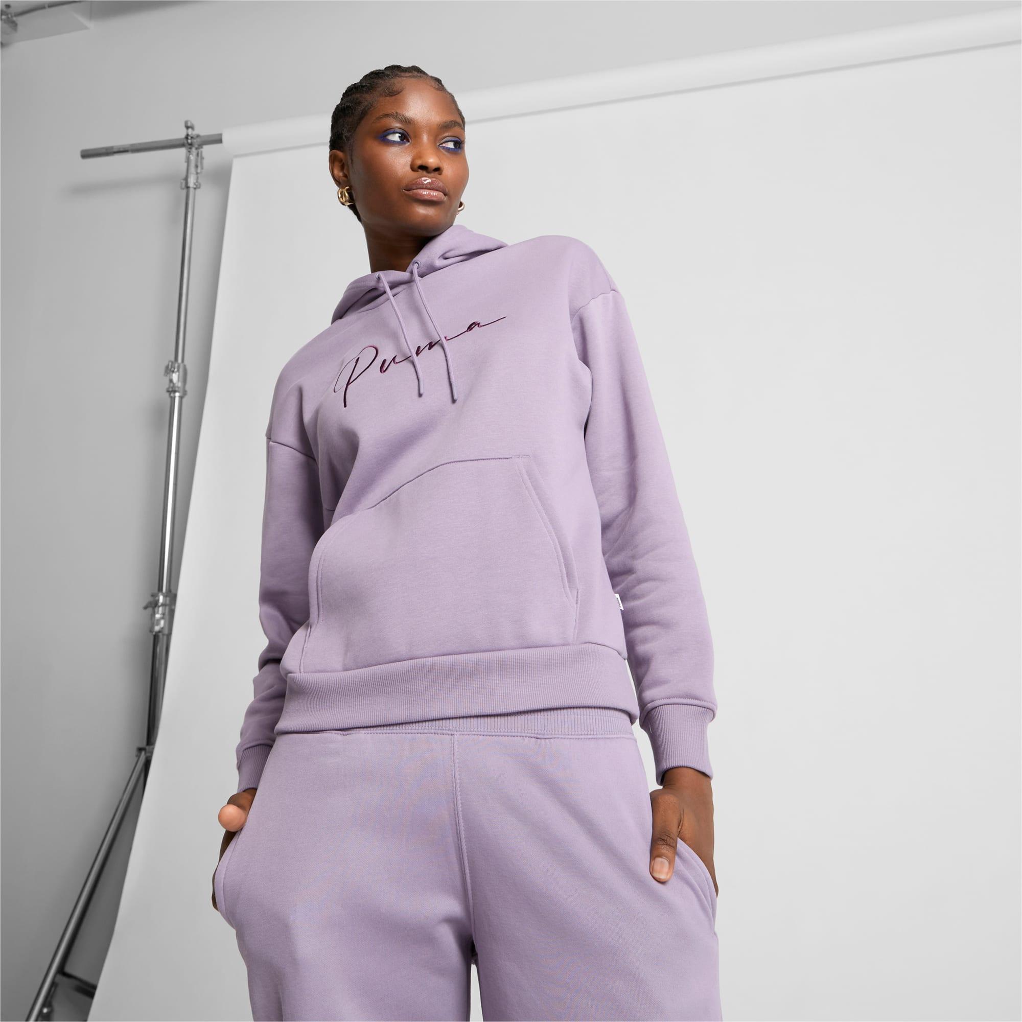 PUMA Script Logo Women's Hoodie Product Image