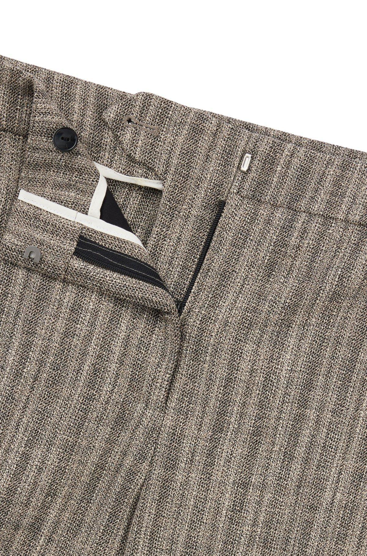 Regular-fit trousers in striped stretch cloth Product Image