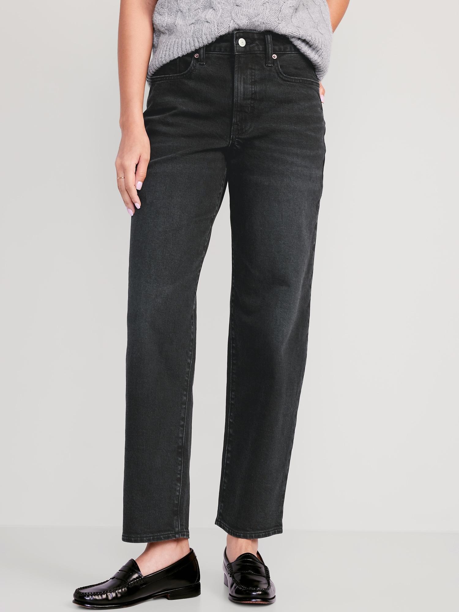 High-Waisted OG Loose Black Jeans for Women Product Image