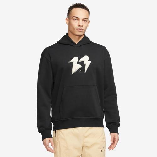 Jordan Mens FLT MVP Fleece Pullover - Black/Sail Product Image