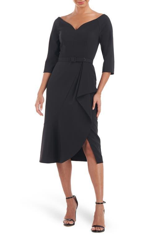 Kay Unger Izzy Belted Cocktail Dress Product Image