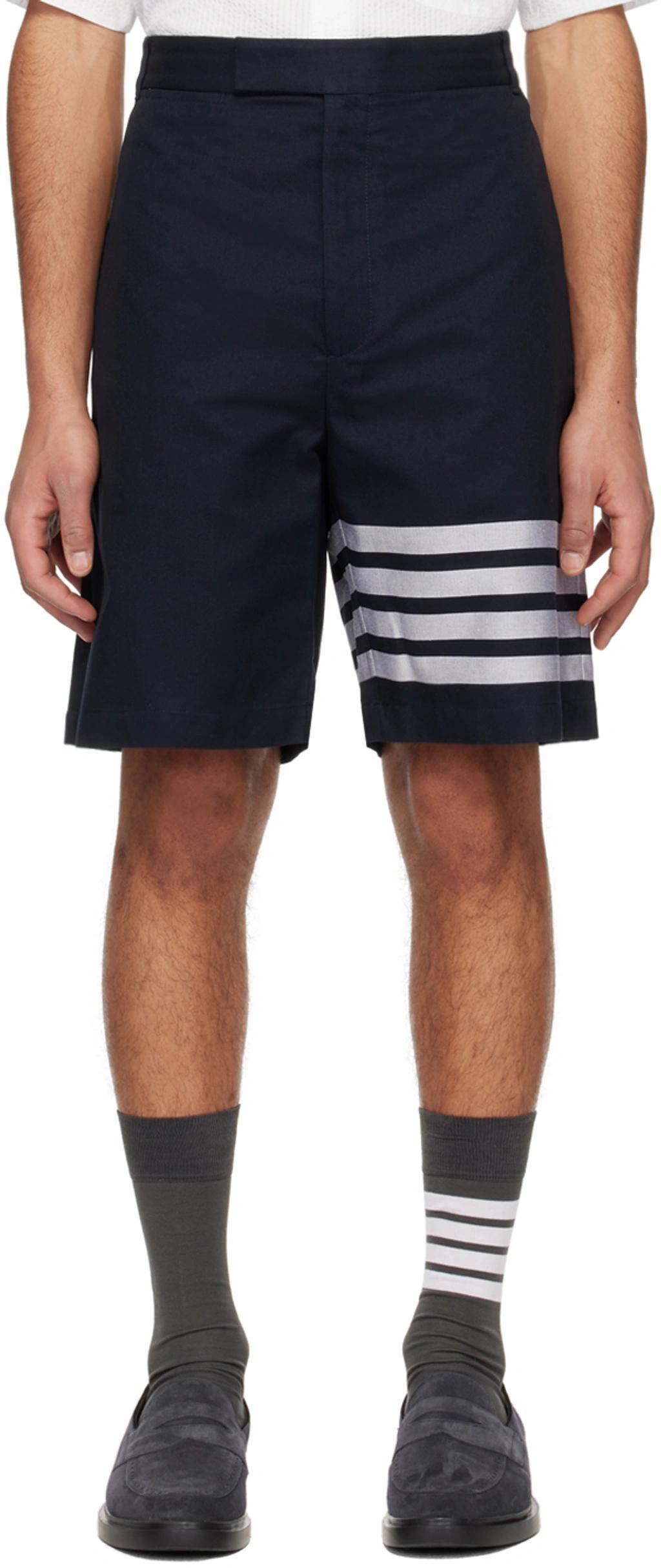 Navy 4-bar Shorts In 415 Navy Product Image