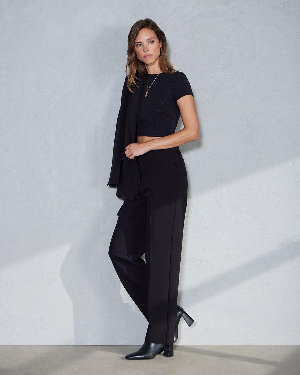 Midtown Straight Leg Pintuck Pant Product Image