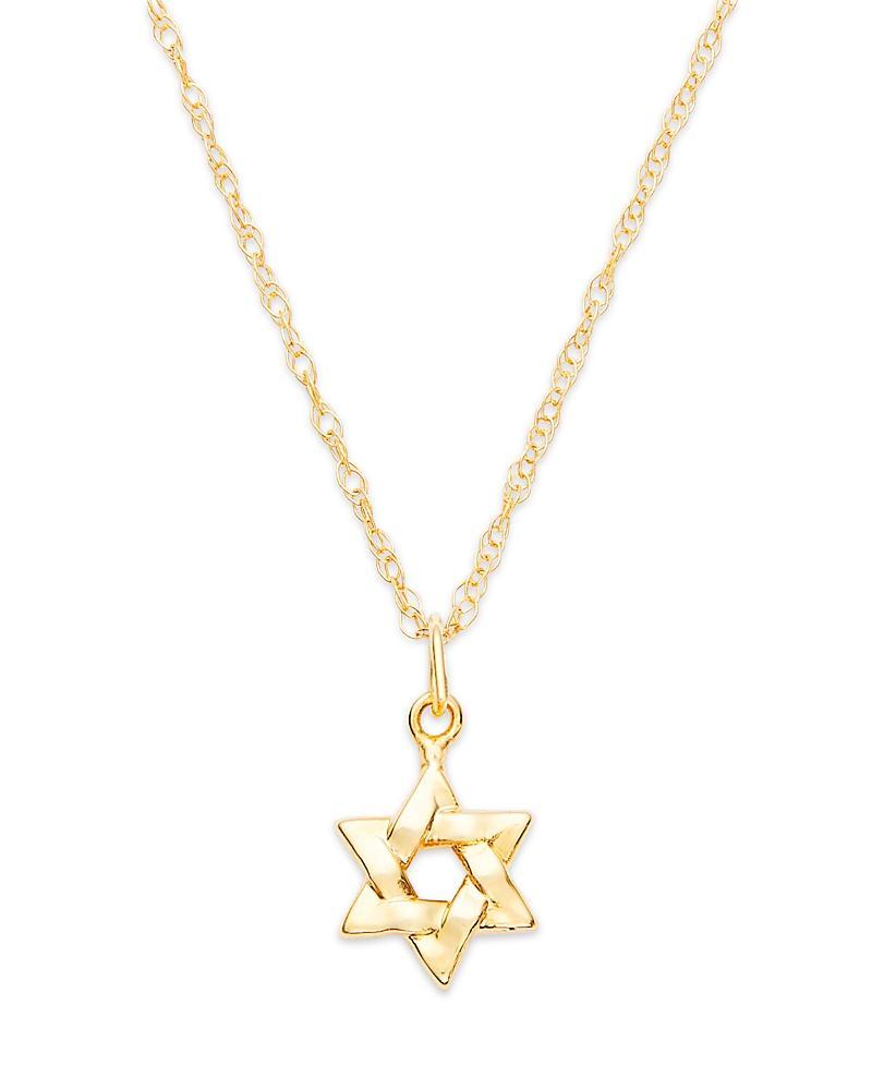 Bloomingdales Star of David Pendant Necklace in 14K Yellow Gold, 18 Product Image